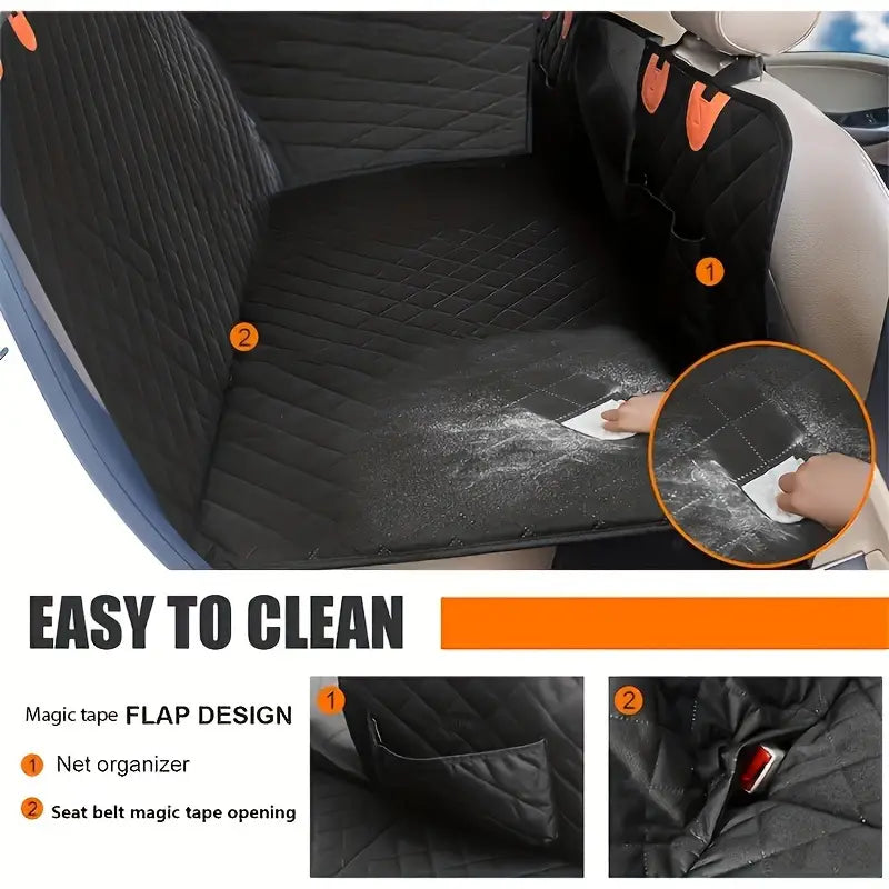 Waterproof Dog Seat Protector - Hard Base (FREE DOG LEAD)