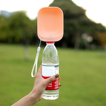 Portable dog water bottle solution